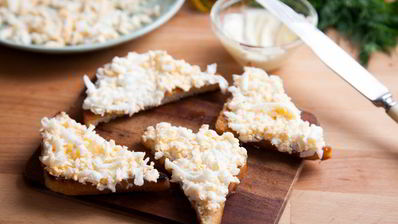 гренки с яйцом