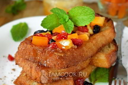 Гренки в жасминовом чае