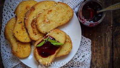 сладкие гренки из батона с молоком и яйцом