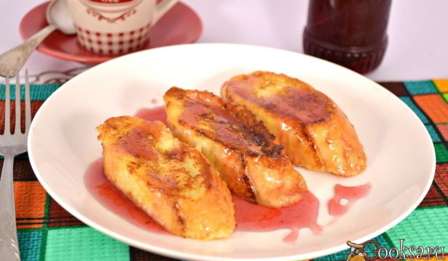 Рецепт сладких гренков на завтрак