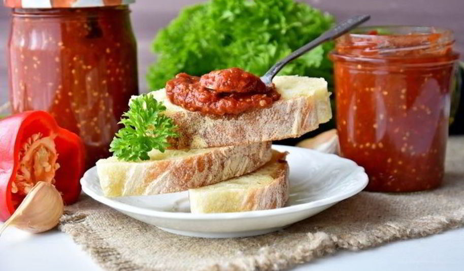 Рецепт айвара-икры из запеченной паприки с баклажанами