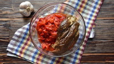 айвар-икра из запеченной паприки с баклажанами