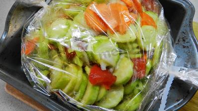 диетическая кабачковая икра в рукаве