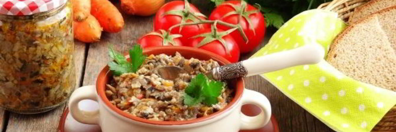 Грибная икра из вареных грибов