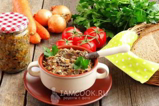 Грибная икра из вареных грибов