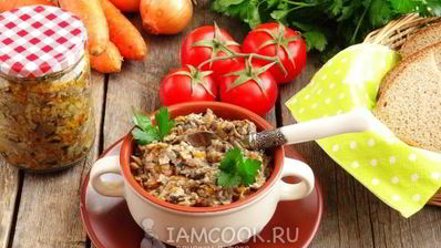 грибная икра из вареных грибов