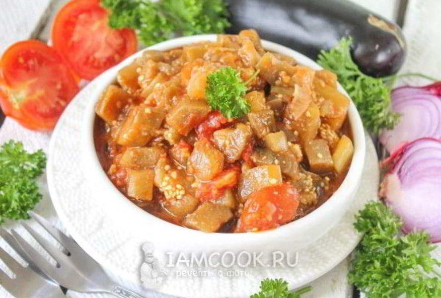 Икра баклажанная жареная