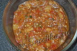 Икра из зеленых помидор с цукини