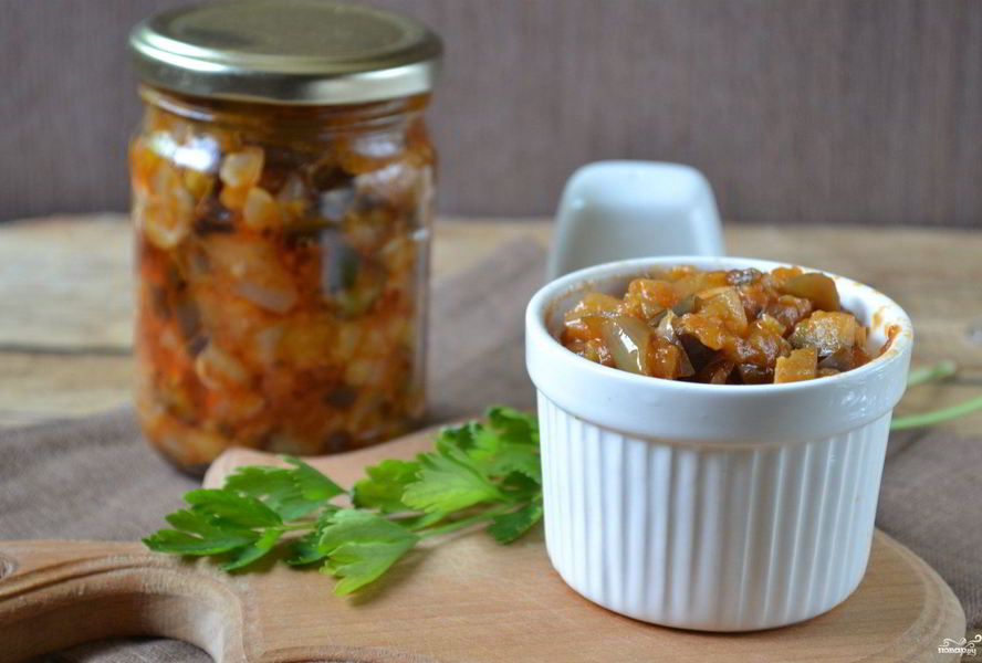 Кабачково-баклажанная икра на зиму