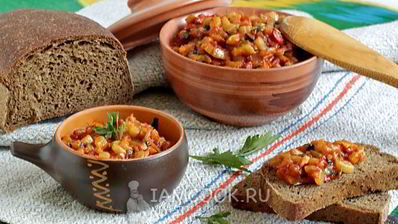 кабачково-баклажанная икра по-восточному