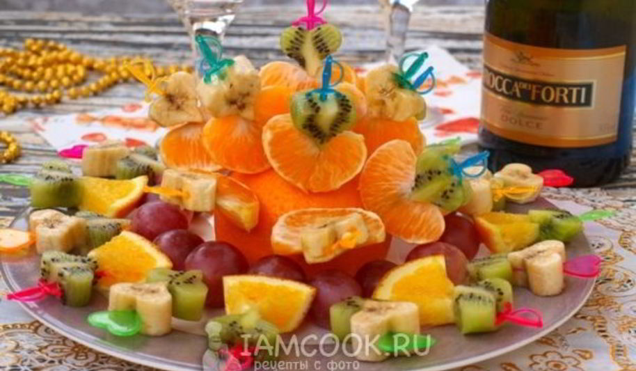 Рецепт канапе из фруктов