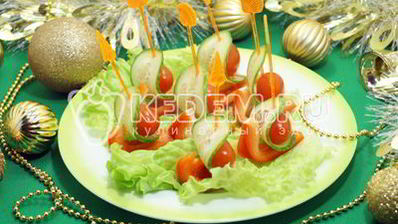 канапе на праздничный стол кораблики