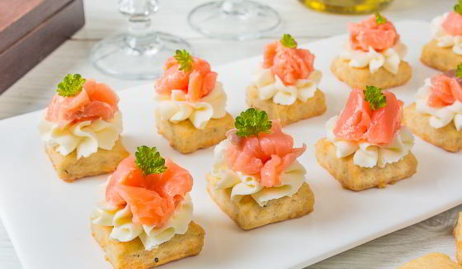 Рецепт канапе на сырном печенье