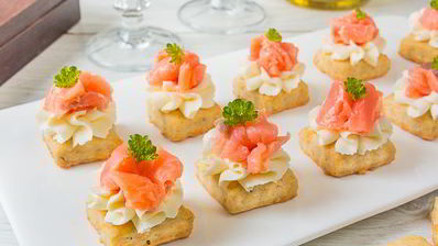 канапе на сырном печенье