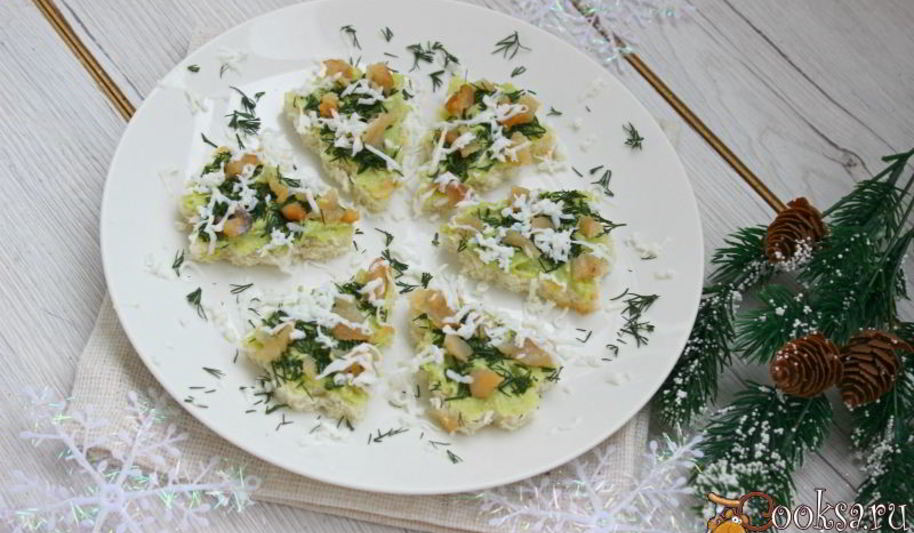 Рецепт канапе новогодние елочки