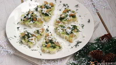 канапе новогодние елочки