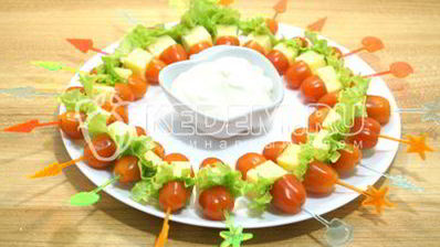 канапе рождественский венок