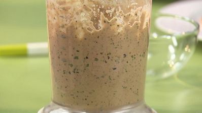 канапе с базиликовым соусом