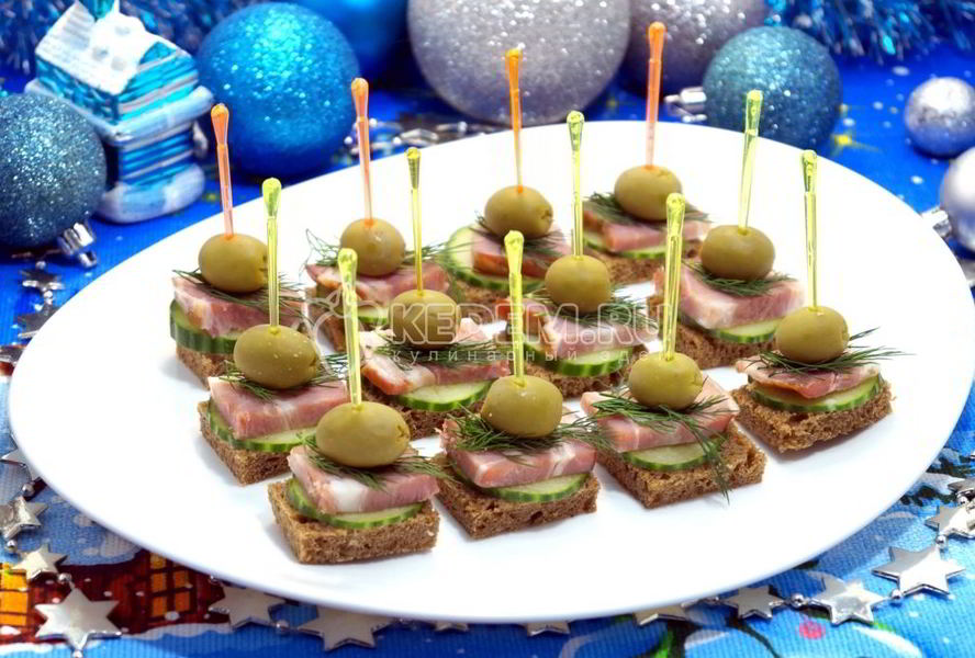 Канапе с бужениной