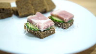 канапе с бужениной