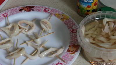 канапе с кальмаром