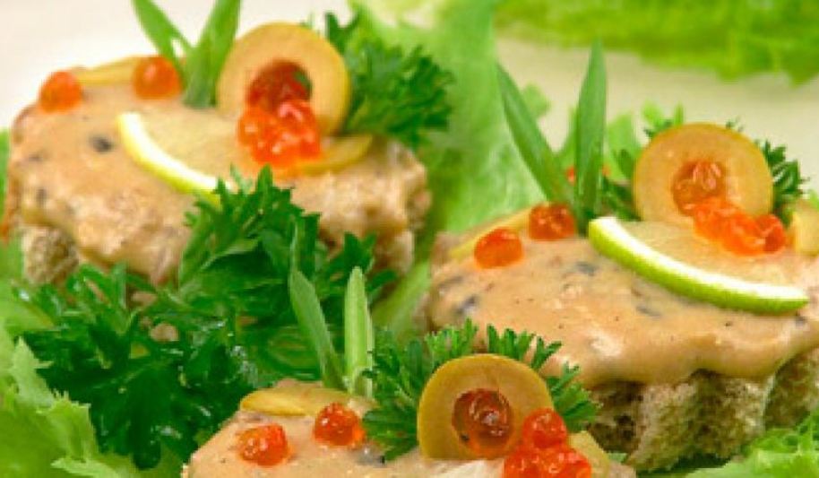 Рецепт канапе с лососевым муссом