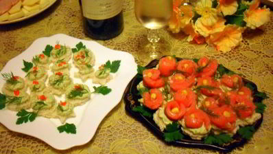 праздничные канапе цветы для тебя