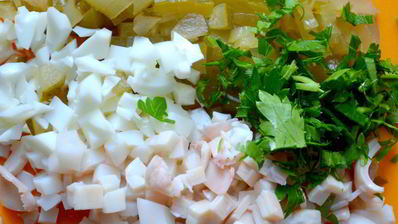 творожно-кальмарная паста для канапе