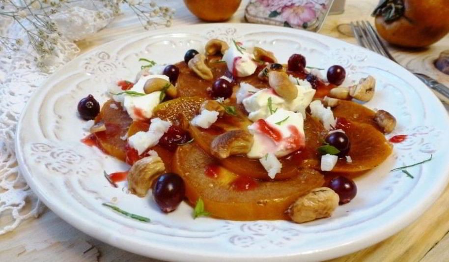 Рецепт карпачча из хурмы