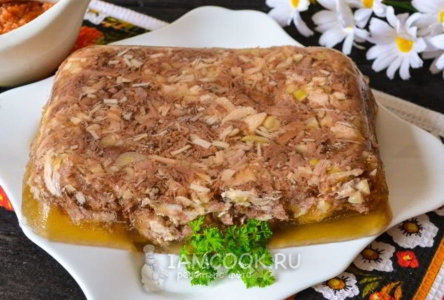 Холодец из говядины и курицы