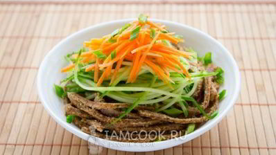 холодная закуска из домашней овсяной лапши