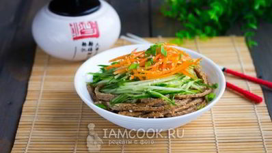 холодная закуска из домашней овсяной лапши