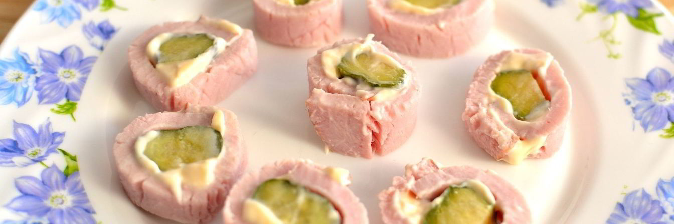 Холодная закуска из ветчины