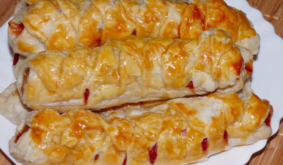 Рецепт хот-дога из слоеного теста