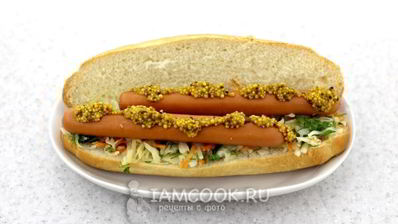 хот-дог с квашеной капустой