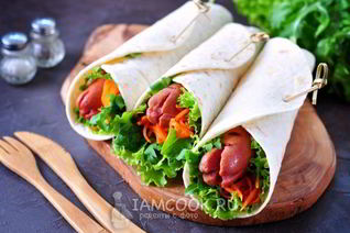 Хот-дог в лаваше