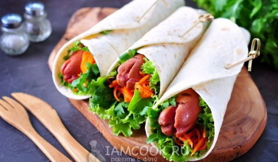 Рецепт хот-дога в лаваше