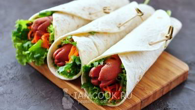 хот-дог в лаваше