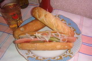 Хот-доги из домашних багетов