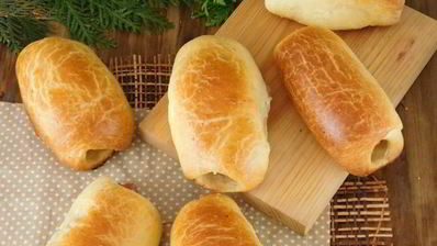 новогодний хот-дог с фаршем