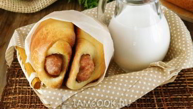 новогодний хот-дог с фаршем