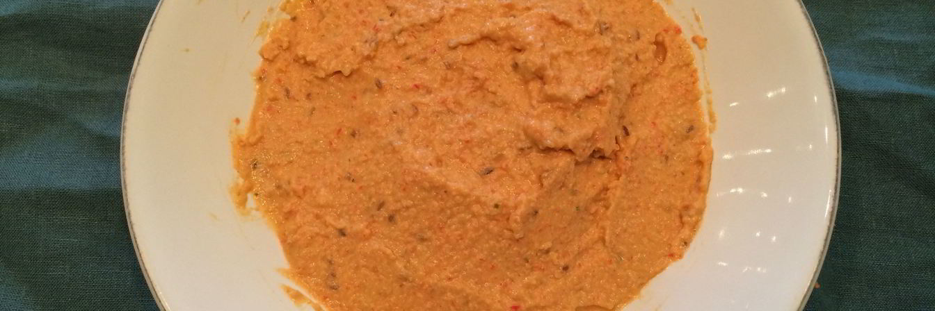 Хумус с печеным перцем