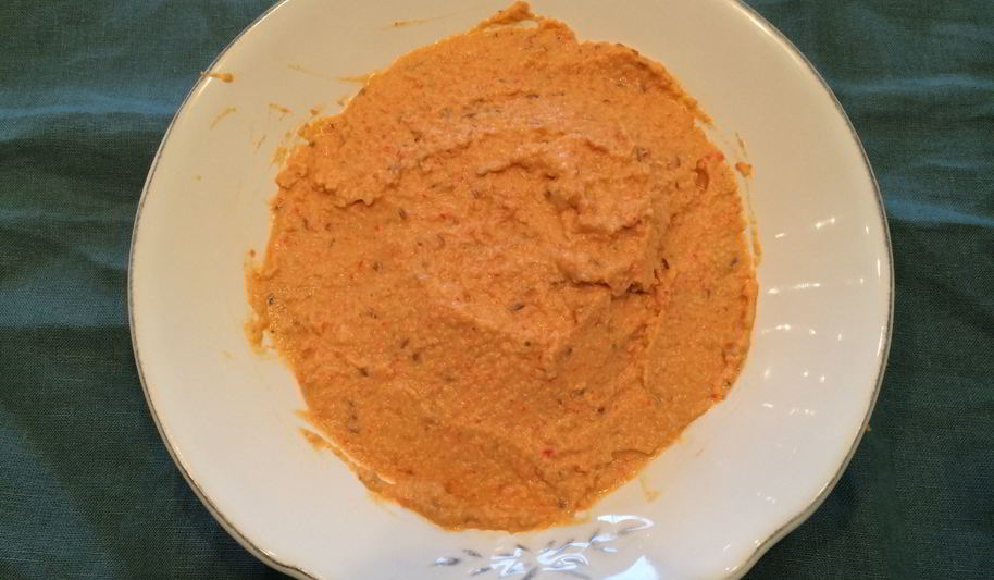 Рецепт хумуса с печеным перцем