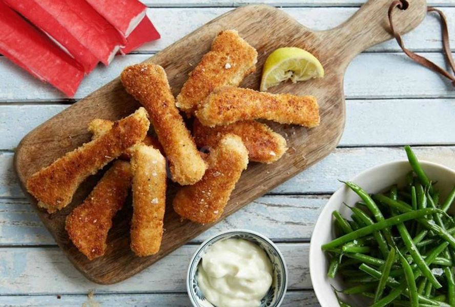 Крабовые палочки в кляре с начинкой