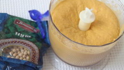 лимонный хумус с бананом