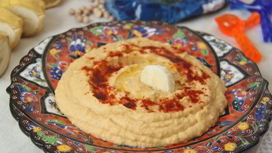 лимонный хумус с бананом