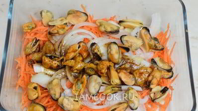 мидии, маринованные по-корейски