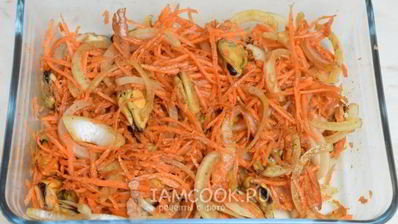 мидии, маринованные по-корейски