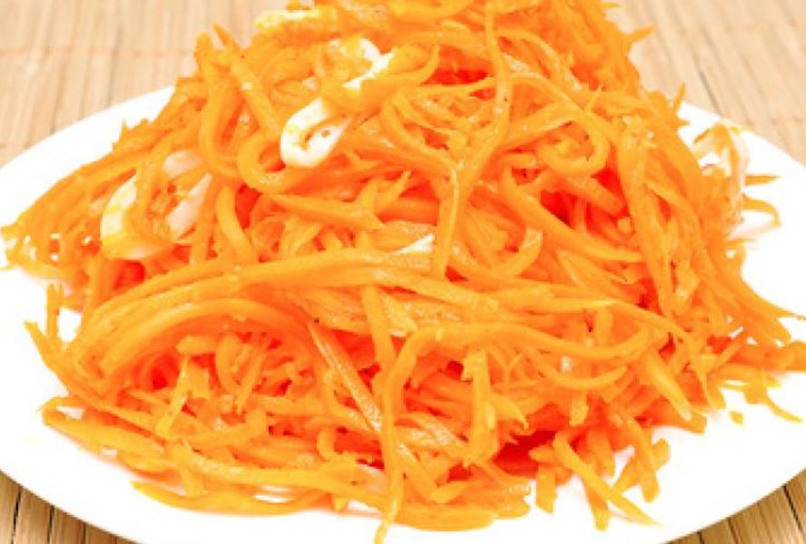 Морковь по-корейски с кальмарами