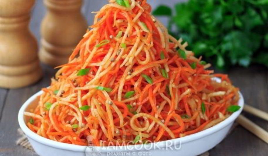 Рецепт моркови по-корейски с сельдереем